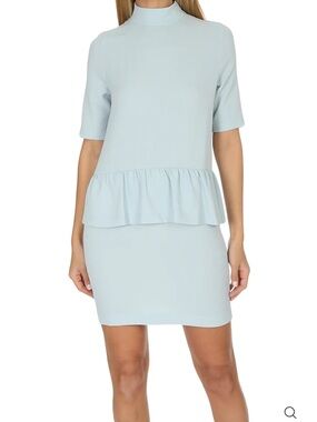 Ganni Pastel Blue Textured Blouse